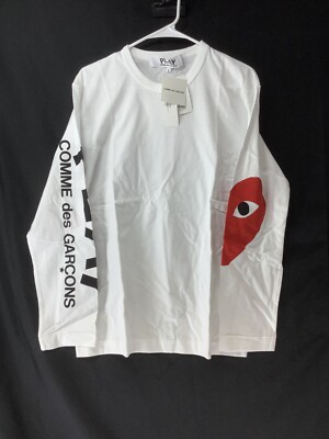 Men's PLAY Comme Des Garcon Heart Patch Long Sleeve T-shirt