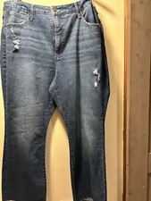 Terra  Sky Vintage Crop Bootcut High Rise Jeans Womens Sz 20 W Plus NEW NWT