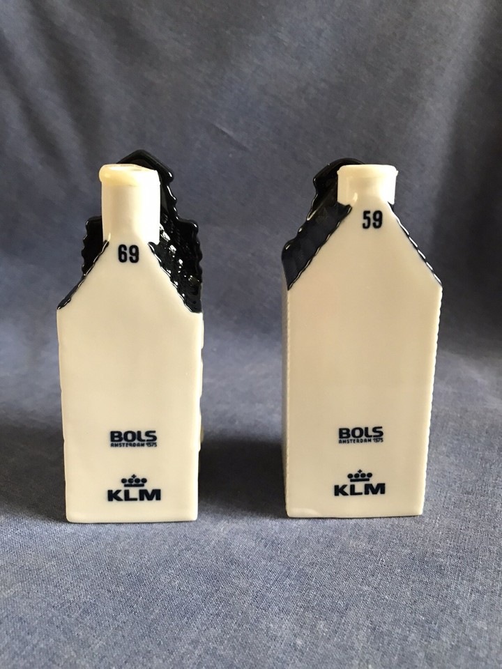 KLM. BOLS. Blue Delft Miniature Houses. Nos 59 and 69 eBay