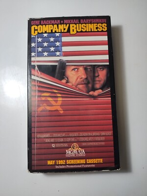 Company Business VHS *1992 Screening Copy* Action Comedy Gene Hackman Movie VTG