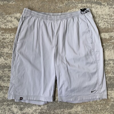 Vintage Nike Alpha Project Technical Loose Baggy Fit Shorts Herren XL grau umschaltbar
