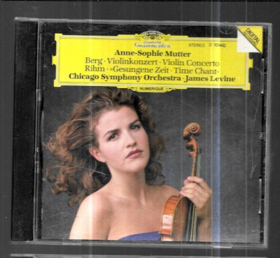 Anne-Sophie Mutter - James Levine - Berg , Rihm  (CD, 1992, Deutsche Grammophon)