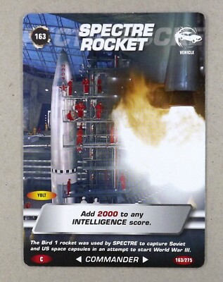 1 x 007 Spy card # 163 Spectre Rocket
