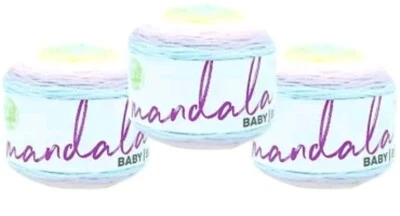(3 Pack) Lion Brand Yarn Mandala Cake Ombre Yarn, DIAGON ALLEY - 590 yd each