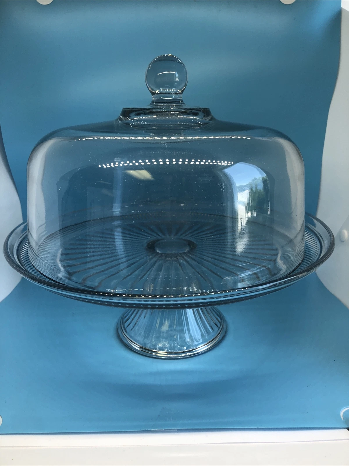 Anchor Hocking Canton Punch Bowl and Cake Set