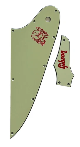 Guitar Parts Guitar Pickguard For Gibson Firebird & Truss Rod Cover Red "Logo"
