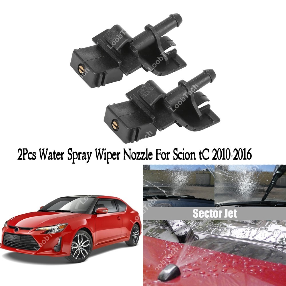 Spray Wiper Nozzle For Scion tC 2010-2016 2Pcs Front Windshield