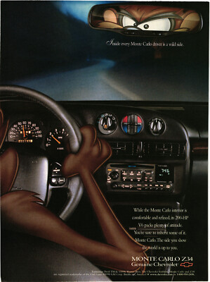 ''The Side You Show The World Is Up To You.'' Monte Carlo Z34 Taz Print Advert