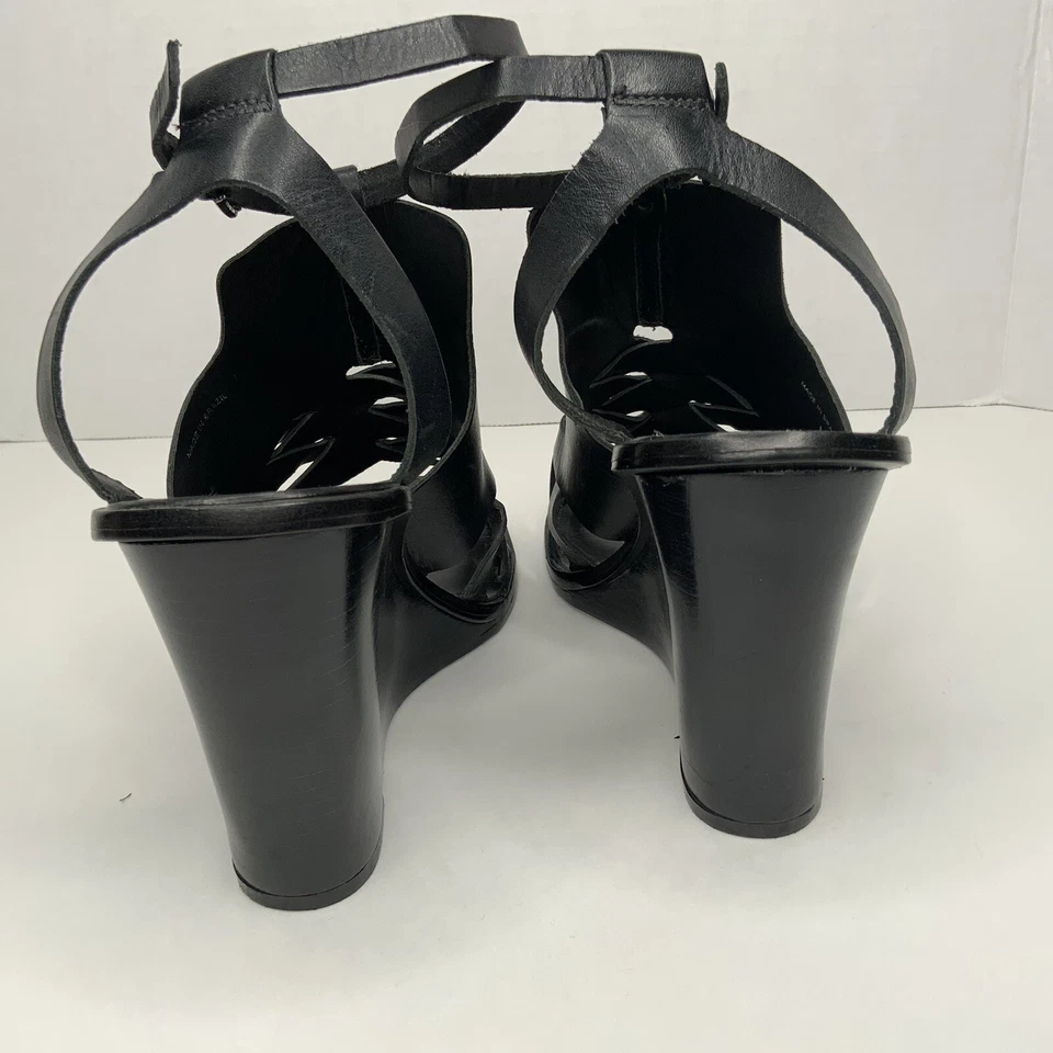 Sandalias de cuña de cuero Pour La Victoire zapatos ~ talla 10 ~ precio de venta sugerido por el fabricante USD 275 elegantes Foto 4 de 4