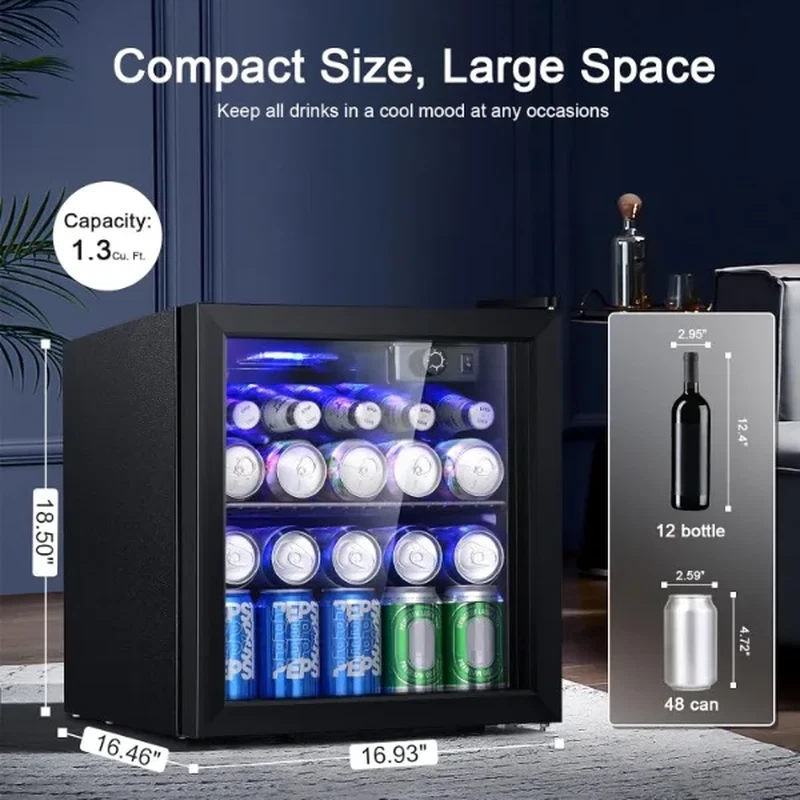 12-Bottle Beverage Refrigerator with Clear Glass Door
Opens in a new window or tab