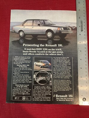 Presenting The Renault 18i Car 1980 Print Ad