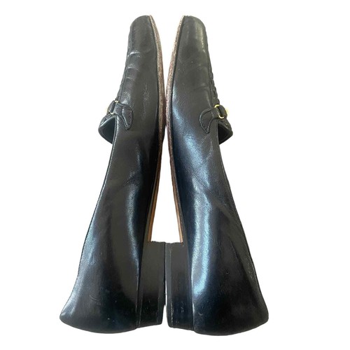 Rangoni Firenze Black Loafers with Gold Tone Hardware Embellishment  - Picture 10 of 16