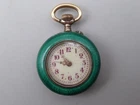 Ladies Ornate Vintage 800 Grade Silver & Enamel Mechanical Fob Pocket Watch