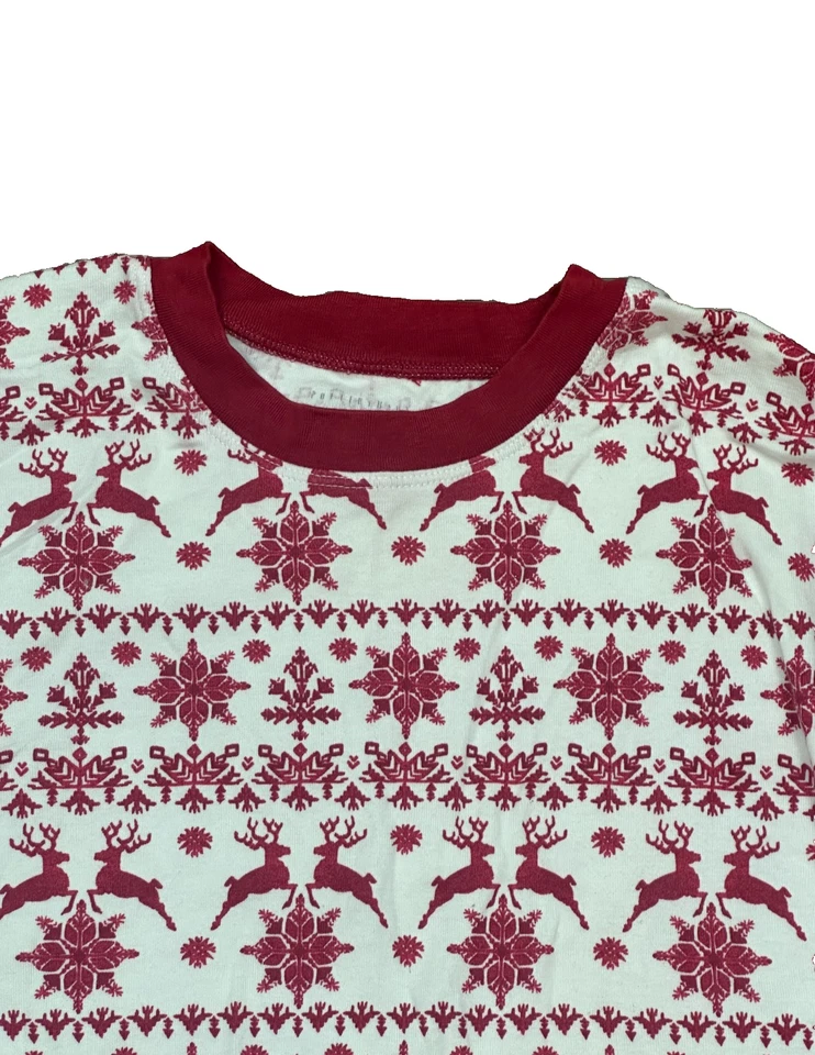 🎄 Pottery Barn – Juego de pijama clásico de algodón orgánico Fair Isle – adulto/adolescente nuevo sin etiquetas ❄ Foto 3 de 4