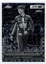 2025 Topps Chrome Formula 1 F1 On The Move Oliver Bearman #186 Rookie RC 1k2m