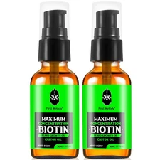 (2-Pack) Thickening Beard Growth Oil w/ Biotin & Castor - Mixed Scent - 1oz.