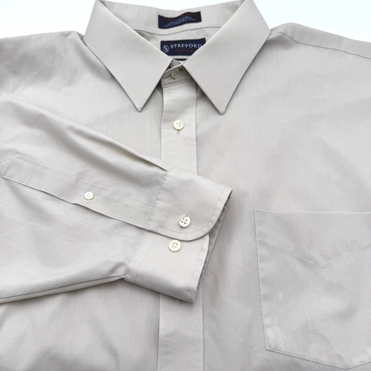 mens dress shirt 19 34 35 Donald Trump Mens Dress Shirt Sz 19 34/35 Big 100% Signature Collection  Grey