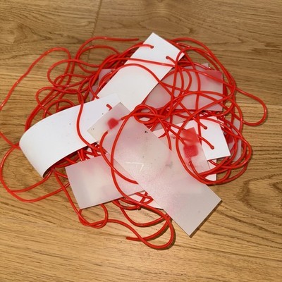 Anhänger Markierung Wimpel rot / weiß rechteckig hängend