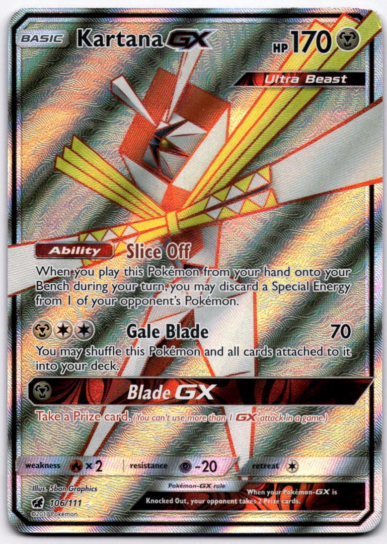 Kartana GX (Full Art) -  106/111 SM04 Ultra Rare SM - Crimson Invasion LP