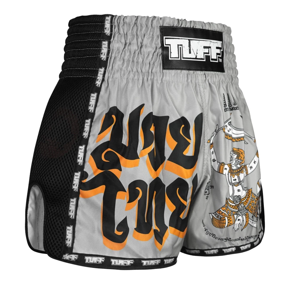 Pantalones Cortos de Boxeo Tuff Sport Retro Muay Thai Clásicos Corte Ajustado MMA Kickboxing Foto 4 de 4