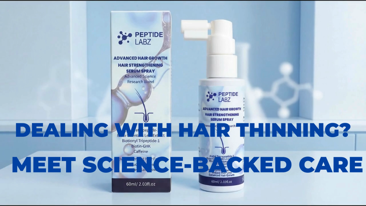 Hair Growth Peptide Serum Spray, Acetyl Tetrapeptide-3, Biotin-GHK