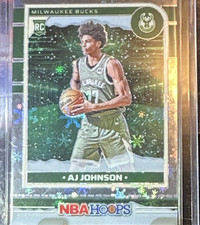Panini NBA Hoops 2024-25 Winter Parallel Rookie AJ Johnson Bucks #253 Card