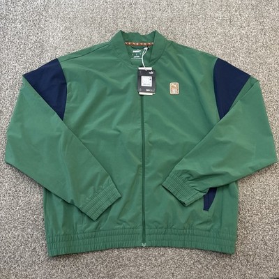 Puma First Mile X Woven Full Zip Jacke Herren Grün Freizeit Größe L Neu