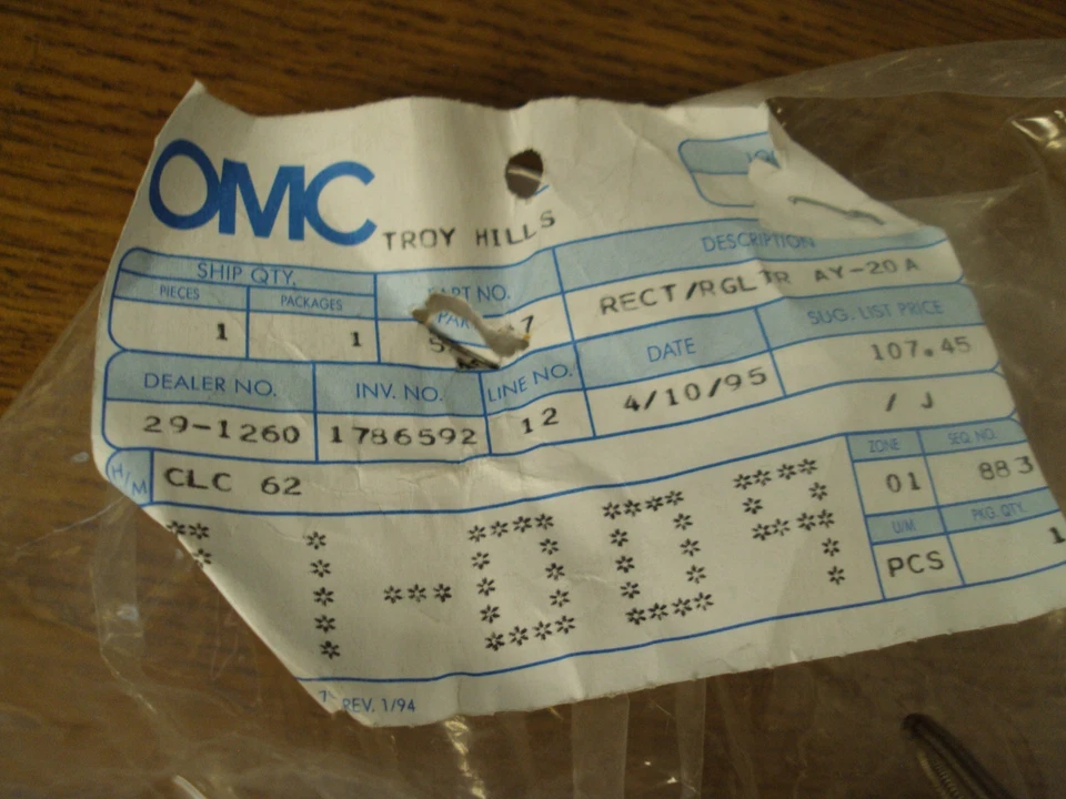 New OMC P/N 58487 Johnson Evinrude Rectifier/Regulator B304 - Image 4 of 4