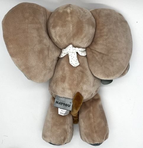 "Animal de peluche Nattou Cuddly Elephante orejas azules tostadas Lovey 11""" - Imagen 2 de 9