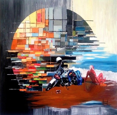 Neptune's  Sphere | Unique Original Oil Painting