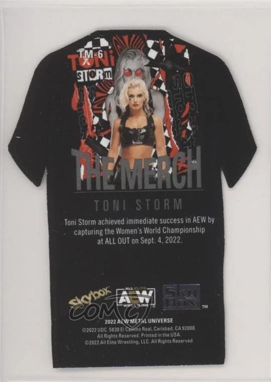 2022 Skybox Metal Universe AEW All Elite Wrestling The Merch Toni Storm #TM-6 - Image 2 of 2