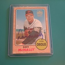 2002 Dave McNally Orioles Topps Archives On-Card Autograph Card #TAA-DM
