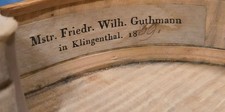 old Mstr. Friedr. Wilh. Guthmann In Klingenthal 18 39 antique 4/4 violin