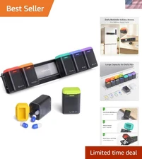 Pill Organizer Weekly Magnetic Large Travel Dispenser for Vitamins Supplements