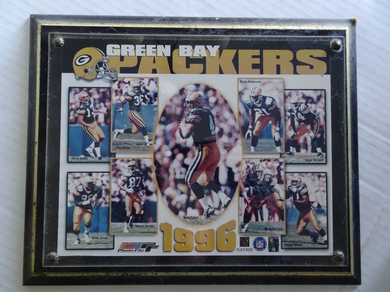 Green Bay Packers Super Bowl XXXI Champions NFL Photo Wall Plaque Wood - 1996