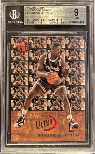 1992 Ultra All Rookie Series #7 Shaquille O’Neal Beckett 9