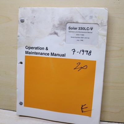 DAEWOO SOLAR 330LC-V Crawler Excavator Owner Operator Maintenance Manual guide