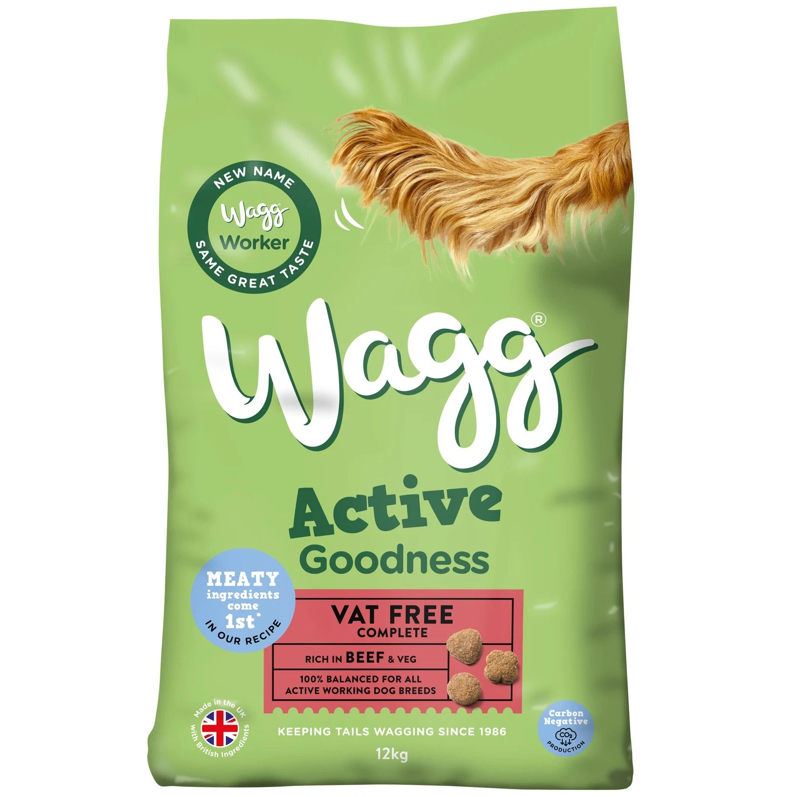 Wagg Active Goodness Beef Adult Dry Dog Food - 12kg
