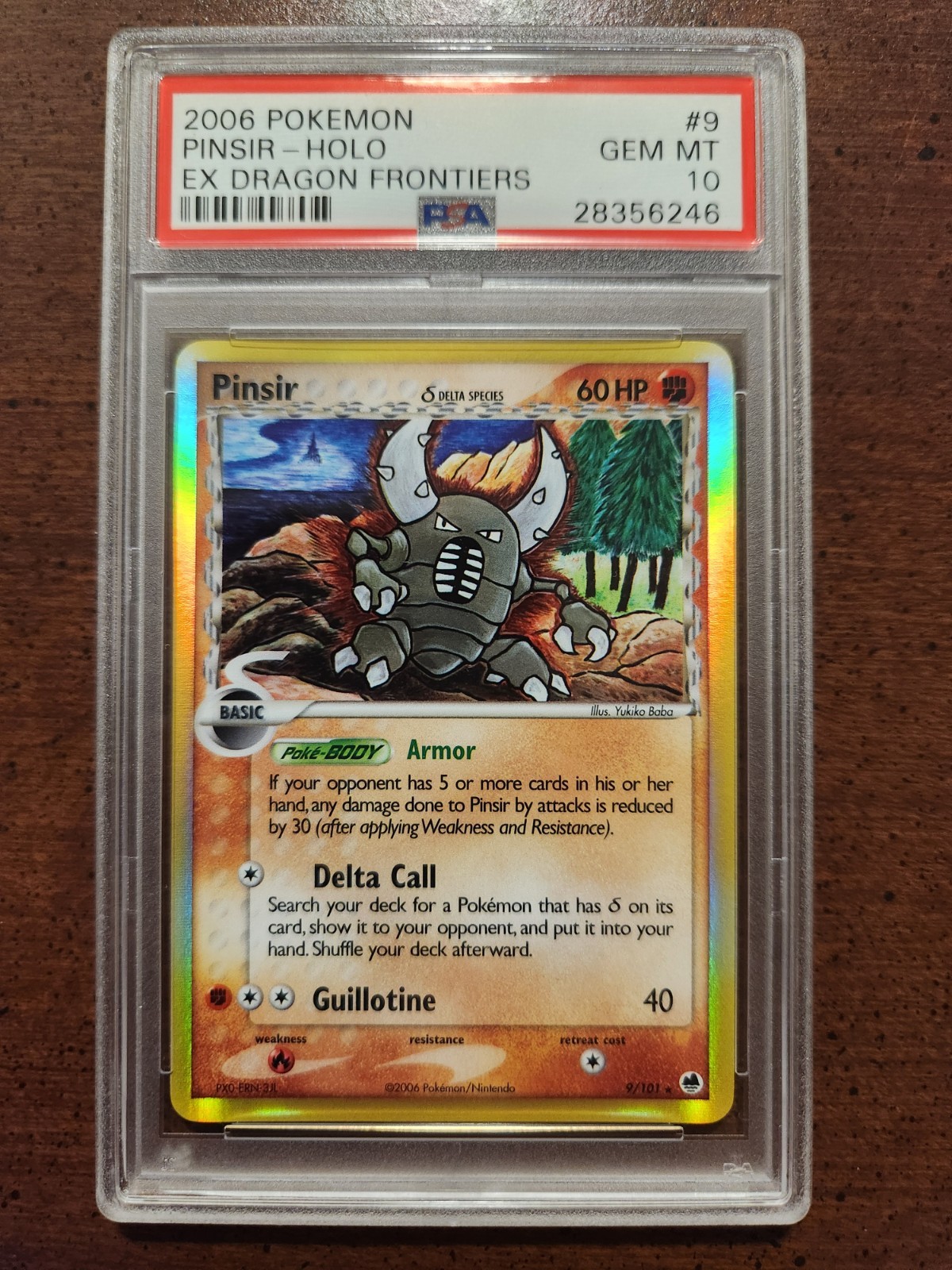 🔥🔥PSA 10 Pinsir Holo Rare Pokémon Card EX Dragon Frontiers 2006 9/101🔥🔥