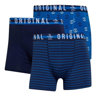 Original Pinguin Herren Unterwäsche Trunks sortiert 3er Pack Boxer Stretch Soft Cotton