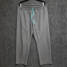 Figs Livingston Scrub Pants Women Large Graphite Straight Leg Stretch Drawstring