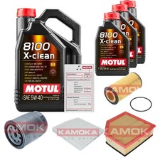 KAMOKA Inspektionspaket 8 L MOTUL 8100 X-CLEAN 5W-40 für Volvo V70 II SW 2.4 D5