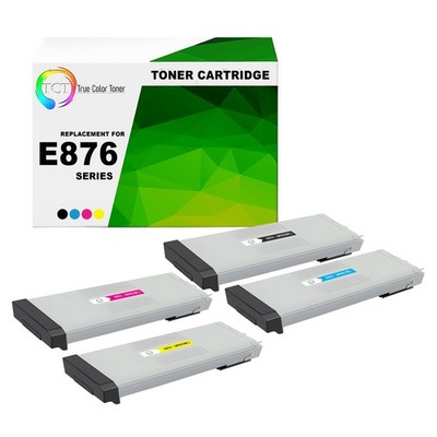 4 Pk TCT Premium E876 BCYM for Compatible HP CLJ MFP E87640 Toner Cartridge -