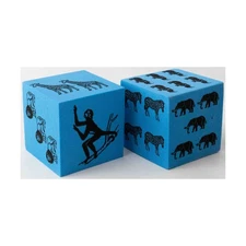 Koplow Foam Dice d6 50mm Blue Animal Dice (2) New