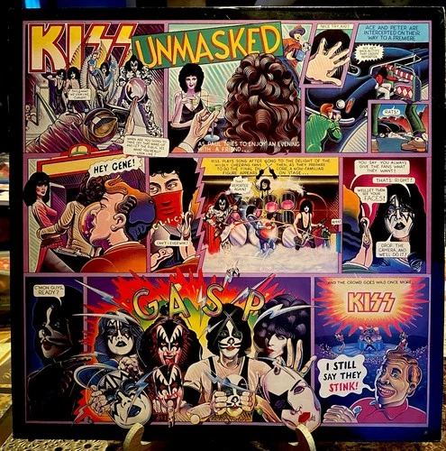 KISS Unmasked LP France Pressing 1980 NM/EX Vinyl Casablanca 6302 032 Aucoin