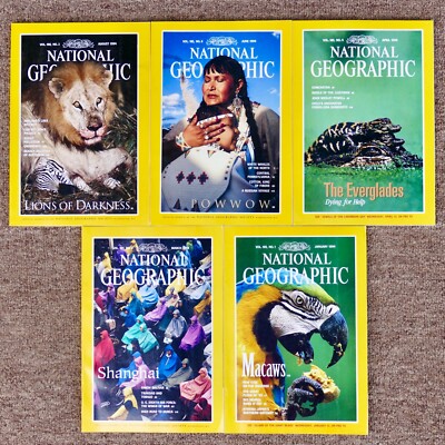 41) National Geographic lot 1994-1998 - vintage magazine 1990s