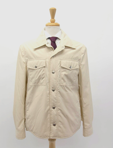 NWT$4495 Brunello Cucinelli Men VWool Blend Puffer Logo Jacket Size50/ 40US A252