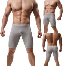 Mens Compression Shorts Gym Sports Base Layer Running Stretch Mesh Boxer New