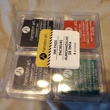 NEW Hampton Art INK PADS 4 Colors Red Blue Green Black Stamps Sponge Dye Art