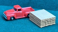 2 HO Scale 2 x 12 Lumber Stacks Loads 9ft x 12ft x 4ft Yard Dimensional Boards